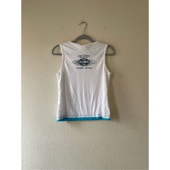 Harley‎ Davidson Y2k white graphic tank size large - Picture 2 of 9